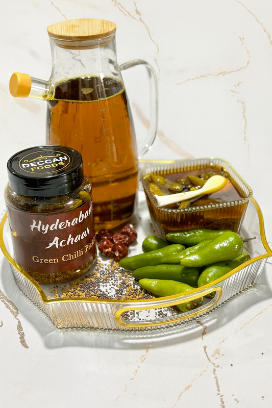 Hyderabadi Achaar | Green Chilli Pickle