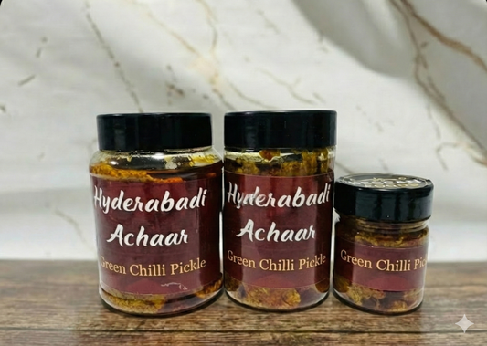 Hyderabadi Achaar | Green Chilli Pickle